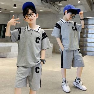 Bộ quần áo trẻ em mùa hè cho bé trai từ 14-46kg mẫu PoloC1 , chất cotton mềm mát style năng động