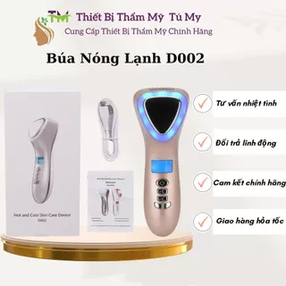 Búa Điện Di Nóng Lạnh Kết Hợp Ánh Sáng Sinh Học D002, Đẩy Tinh Chất, Làm Sạch Da, Massage Mặt