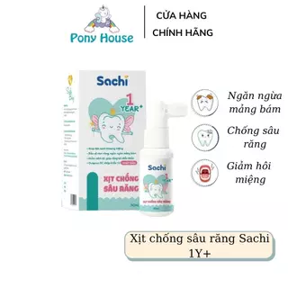 Xịt Chống Sâu Răng Cho Bé SACHI Ngăn Ngừa Mảng Bám Giảm Hôi Miệng Cho Bé Từ 1 Tuổi Lọ 30ML