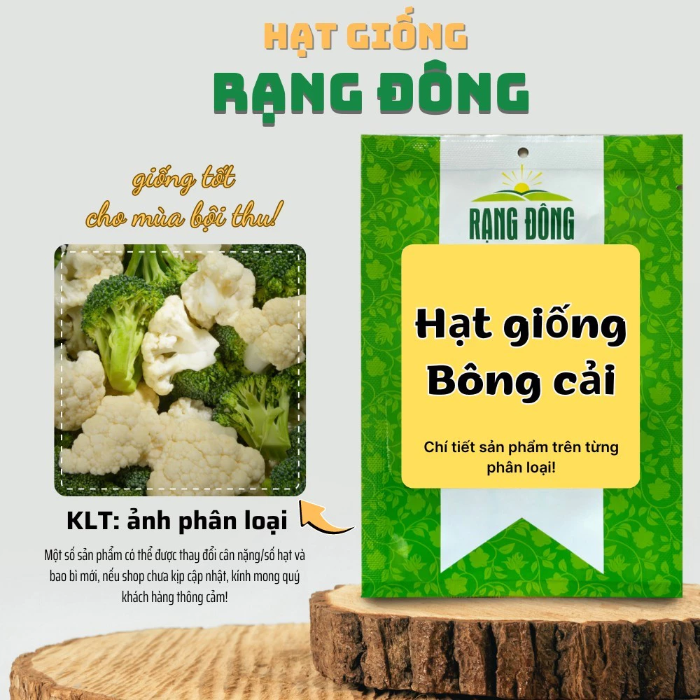 Hạt giống Bông Cải (Súp Lơ) nảy mầm tốt, thích hợp trồng khí hậu mát mẻ  - Hạt giống Rạng Đông