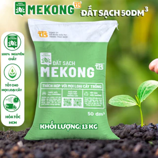 Đất sạch hữu cơ Mekong 50dm3 -  các nguyên liệu tốt nhất cho trồng rau sạch, hoa, cây kiểng tiện lợi