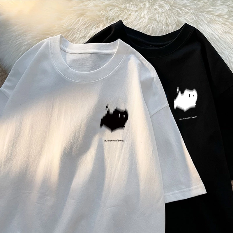 Áo thun unisex nam nữ SCARED CAT vải cotton cao cấp Áo phông form rộng năng động trẻ trung thoải mái