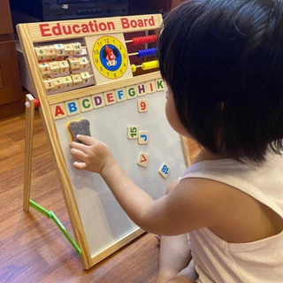 Giaó Cụ Montessori Bảng Nam Châm  Đa Năng EDUCATION Bằng Gỗ Cao Cấp Cho Bé