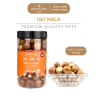 Hạt Macca nứt vỏ Hoang Son Food  [500g] _ Tặng khóa tách vỏ hạt