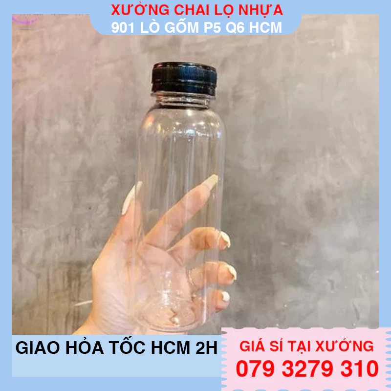 COMBO 100 chai nhựa 330ML đựng chè dưỡng nhan nắp có grati