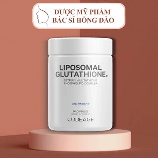 [HÀNG CÔNG TY] Viên Uống Trắng Da Codeage Liposomal Glutathione Trắng Da Mờ Thâm Nám, Thải Độc, Tàn Nhang 500mg 60V