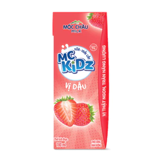 Sữa trái cây MC Kidz Vị Dâu 180ml Lốc 4 hộp