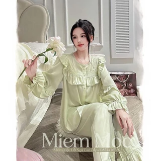 Bộ lụa pijama xanh đẹp xỉu