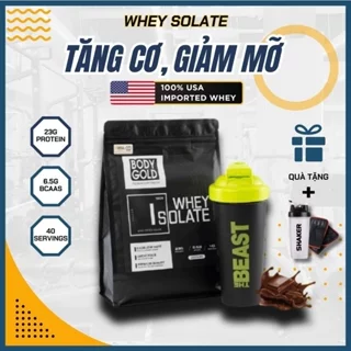 Sữa Tăng Cơ Giảm Mỡ - Whey Protein Isolate BodyGold túi 1kg + Tặng bình lắc Shaker 700ml