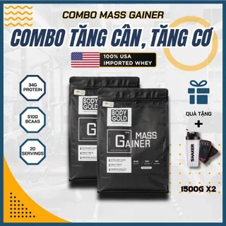 Combo 2 túi - Mass Gainer Sữa Tăng cân Tăng Cơ  Body Gold túi 1,5 Kg( Hàng chính hãng)