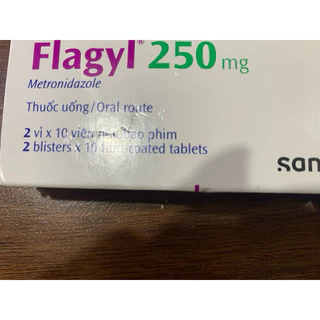 Flagyl  250mg  hộp 20 viên có bán lẻ 1 vỉ 10 viên