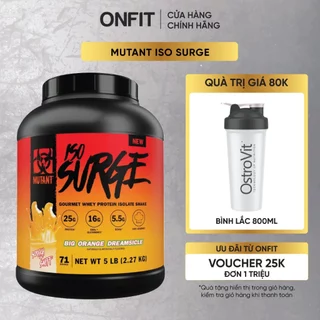 Mutant Nation Iso Surge 2.3kg (71 Lần Dùng) | Hỗ Trợ Tăng Cơ, Whey Protein Isolate và Hydrolyzed