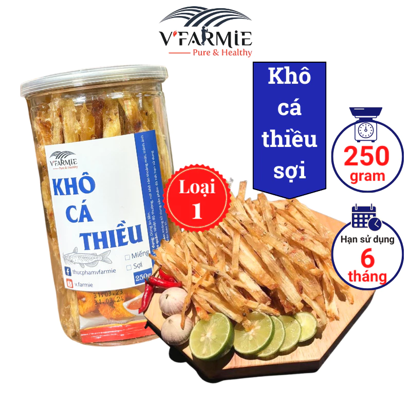 Khô cá thiều sợi loại 1 hũ 250g mềm ngon