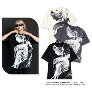 Áo Thun 8YO HUMAN ART Tee Cotton Cao Cấp From Rộng Unisex Nam Nữ Oversize Nam Nữ Mặc Đều Đẹp