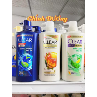 Dầu gội đầu Clear Bạc hà,Thảo Dược và Clear Men chai 630g