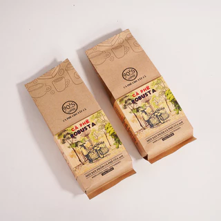 Combo 2 Gói Cà Phê Robusta 90S Loại 250gr Gu Truyền Thống, Đắng Đậm