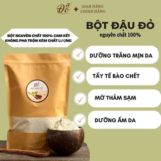 100g 250g bột đậu đỏ nguyên chất handmade, tắm trắng, dưỡng mịn da, hỗ trợ giảm viêm chân lông