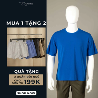 Áo phông nam Dugarco form suông, áo thun trơn đẹp tay ngắn chất vải cotton 238TSS22134IN