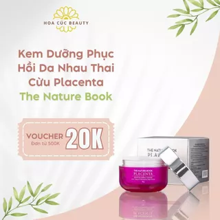 Kem Dưỡng Phục Hồi Da Nhau Thai Cừu Placenta Nature Book Mờ Nếp Nhăn Chống Lão Hoá Đều Màu Da 50g