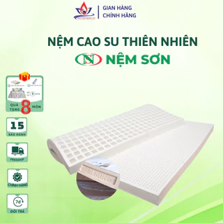 Nệm cao su 100% thiên nhiên, Nệm Sơn White Latex chính hãng bảo hành 15 năm