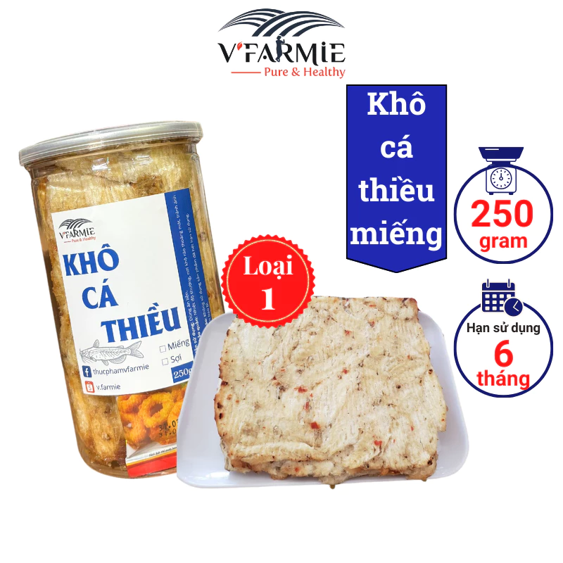 Khô cá thiều miếng loại 1 tẩm gia vị hũ 250g thơm ngon