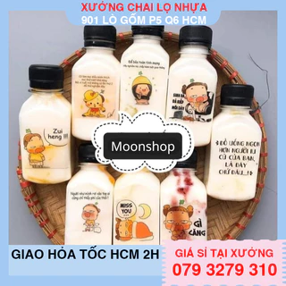 Combo 100 chai nhựa vuông 100ml nắp đen