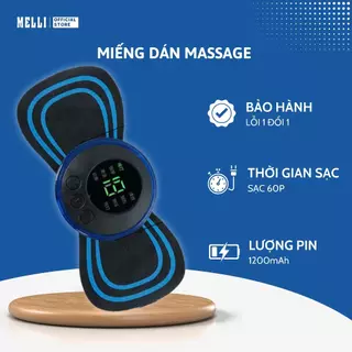 Miếng Dán Massage Xung Điện Mini MELLI Xung Điện Toàn Thân 19 Chế Độ Massage Vai Gáy, Bắp Tay