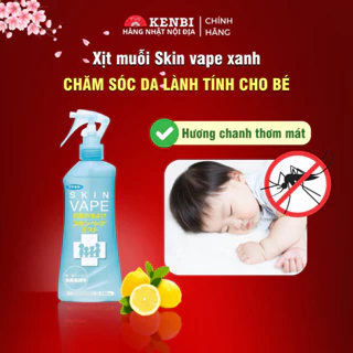 Xịt đuổi muỗi Skin Vape màu xanh 200ml Nhật Bản - Kenbi Shop Japan