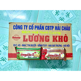 Thùng lương khô Hải Châu 100 gói x 65g vị cacao,vị đậu xanh.