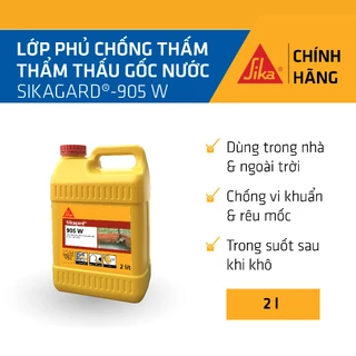 Sika - Lớp phủ chống thấm gốc nước Sikagard ® - 905 W (can 2 lít)