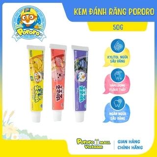 Kem đánh răng Pororo - 50g - vị chuối/ đào/ nho