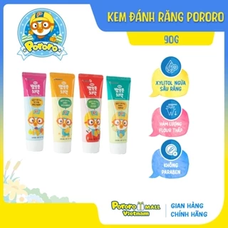 Kem đánh răng Pororo - 90g - vị táo/ dứa/ dưa gang/ trái cây