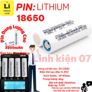Cell Pin DLG 18650 Dung lượng 3200mAh 3.7V xả 10A Chính hãng hàng mới 100%