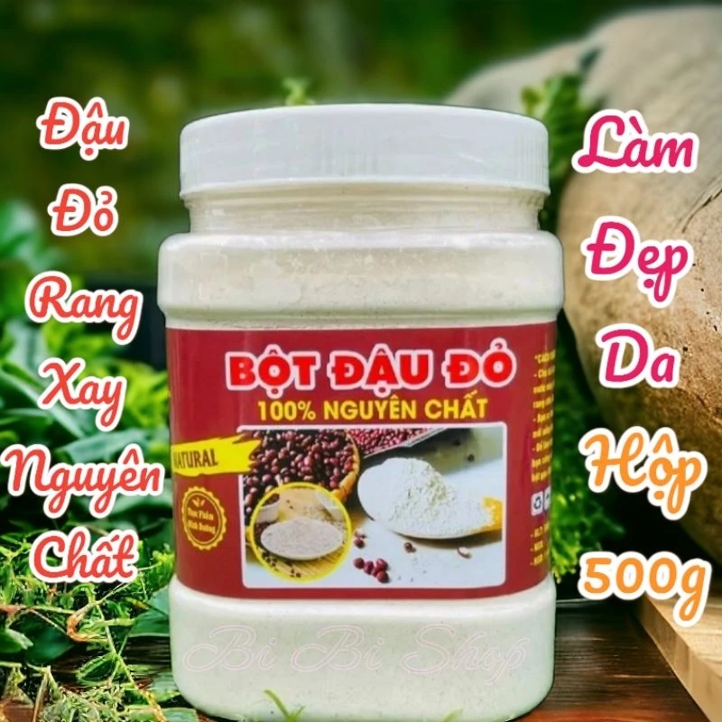 Bột Đậu Đỏ - Làm đẹp trắng da tẩy tế bào chết + Tặng 5 công thức làm trắng da hiệu quả ( Hộp 500g )