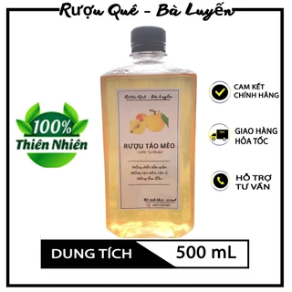 Nước Táo Mèo Lên Men, Ngọt Thơm Nồng Độ Nhẹ Chai Nhựa 500ml - Rươu Quê Bà Luyến