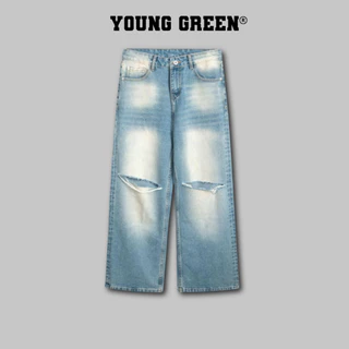 Quần Jeans Young Green Ống Rộng Dad Over