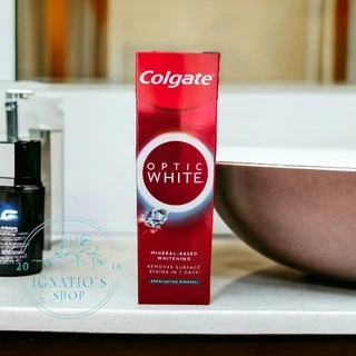 [HSD: 2025] Kem Đánh Răng Colgate trắng răng Optic White trắng trong 7 ngày từ tinh thể khoáng trắng 100g/tuýp