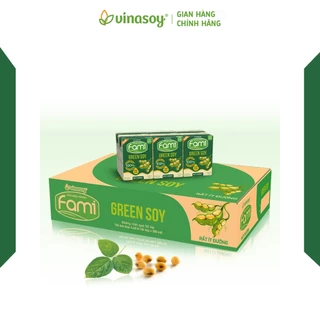 (Ko ĐƯỜNG) Thùng sữa Fami Green Soy không bổ sung đường (36 hộp)