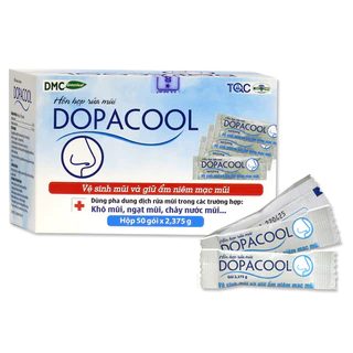 Hỗn Hợp Rửa Mũi DOPACOOL (Hộp 50 gói) Dùng vệ sinh mũi hàng ngày để làm sạch và giữ ẩm niêm mạc mũi.