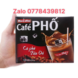 cà phê sữa đá Phố. hộp 10g x 24gr