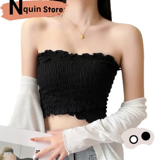 Áo ống croptop nhún,áo Nquin được thiết kế bo chun kiểu ôm body phong cách siêu sinh thể thao mùa hè Nquin Store