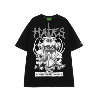 [LOCAL BRAND] Áo thun Hades skull worlf tay lỡ form rộng vải Cotton - Thời trang nam nữ Unisex Streetwear