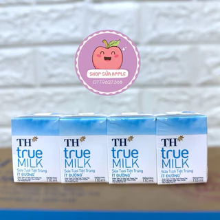 Lốc 4 hộp sữa tươi Th true milk 110ml (không đường, ít đường, có đường)