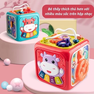 Bộ Đồ chơi Hộp Lập Phương 6in1, hộp ma thuật vui nhộn giúp kích thích giác quan và phát triển tư duy cho bé