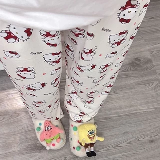 Quần Dài Mặc Nhà Hello Kitty Đáng Yêu Siêu Cute hoạt hình Dành Cho Nữ