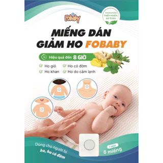 Miếng Dán Giảm Ho Fobaby (6 miếng/hộp)