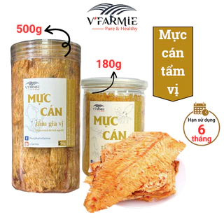 Khô mực cán nguyên con tẩm gia vị thơm ngon - đồ ăn vặt VFarmie Sài Gòn