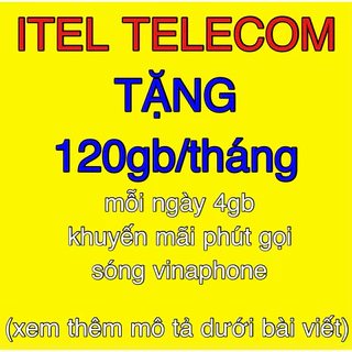 SIM ITEL TELECOM Dùng Mạng 30 Ngày