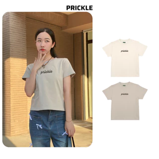 Áo Thun Nữ Baby Tee PRICKLE Basic Chữ Nổi 100% Premium Cotton Cao Cấp Dày Dặn Local Brand