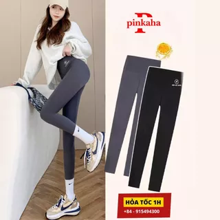 Quần Legging Nữ PINKAHA Dài Nâng Mông Định Hình Cạp Cao Gen Bụng Tôn Dáng Thun Ôm Bó Vải Thoáng Mát Không May Gấu LG5